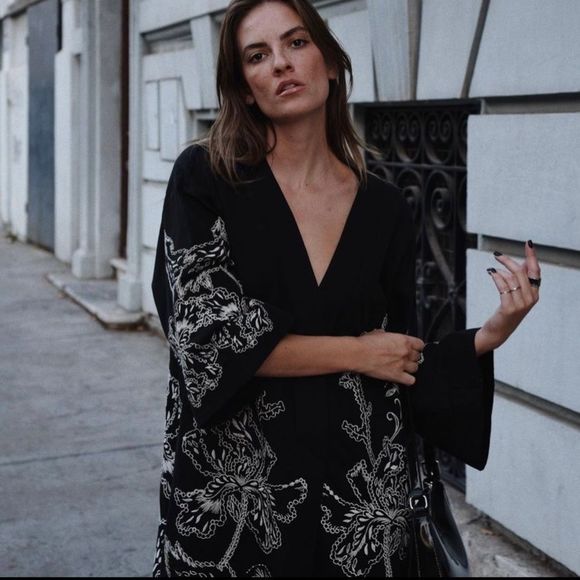 H&M Limited Embroidered Kaftan Dress - Picture 6 of 10
